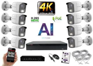 MS 4K IP 8 kamerový set so switchom 8 Mpix WTube (6378K8B)  (Monitorrs Security)