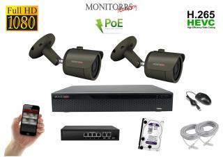 MS IP 2 kamerový set so switchom 2 Mpix GTube (6170K2B) (Monitorrs Security)