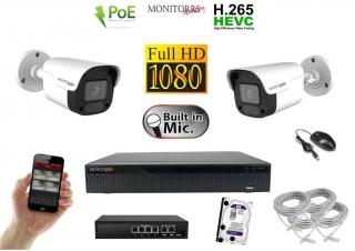 MS IP 2 kamerový set so switchom 2 Mpix WTube Plast (6023K2B) (Monitorrs Security)