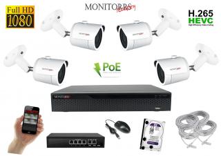 MS IP 4 kamerový set so switchom 2 Mpix WTube (6002K4B) (Monitorrs Security)