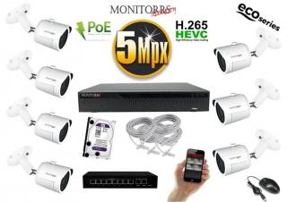 MS IP 7 kamerový set so switchom 5 Mpix WTube (6082K7B) (Monitorrs Security)