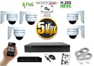 MS PTZ 5 kamerový set so switchom 5MPix (6008k5B) (Monitorrs Security)