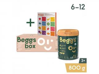 Beggs 2 pokračovacie mlieko 2,4 kg (3x800 g), box+ pexeso