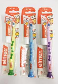 Elmex Zubná kefka detská cvičná 0-3roky Farba: Žlutá