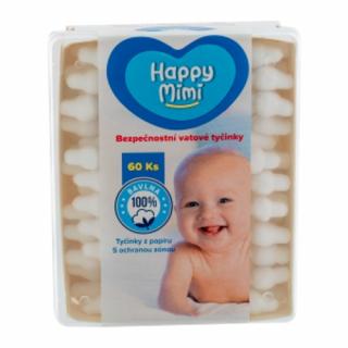Happy Mimi vatové tyčinky (60ks/kra) bezpečnostné