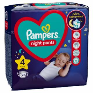 Pampers Night Pants 4, (9-15 kg) 25 ks