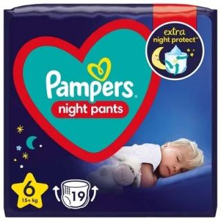 Pampers Night Pants 6, (15 kg +) 19 ks