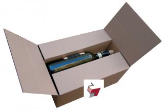 (06 fl.) FEFCO 201, 320x230x150 mm, 3VL (naležato) (na 6 x fľaša vína, (naležato))