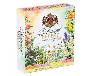 Basilur Botanical Breeze Cooling - Čierny a zelený čaj s mätou, levanduľou, vanilkou, harmančekom a ružou - 40 porcií