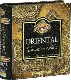 Basilur čajová kniha čiernych a zelených čajov. Porciovaný čaj v prebale, 32 sáčkov. Tea Book Orient Assorted II