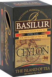Basilur Island of Tea Special 25 x 2 g, čistý čierny cejlónsky čaj - čajový ostrov, porciovaný s prebalom, 50g, Island of Tea
