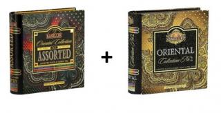Basilur sada čajových kníh ORIENT. Čierne a zelené porciované čaje. 64 sáčkov. Tea Book Orient Assorted I a II