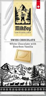 MILKBOY SWISS Biela čokoláda Bourbon Vanilla 100g, bez lepku