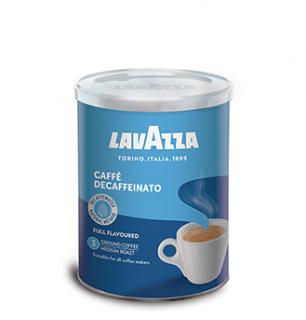 Lavazza DEK bezkofeinová 250 g mletá káva v dóze (60 % Arabica, 40 % Robusta)