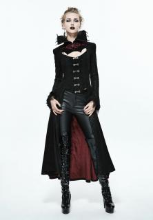kabát dámsky DEVIL FASHION - Scarlet Town Gothic Overcoat with Medici Collar Veľkosť: 3XL