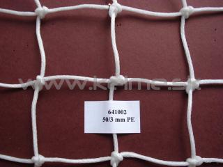 Uzlové ochranné siete z polyetylénu hrúbka 3  mm, oko 50x50mm
