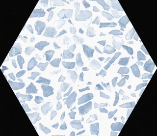 Riazza Hexagon Blue 23,2x26,7 cm