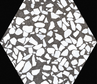 Riazza Hexagon Nero 23,2x26,7 cm