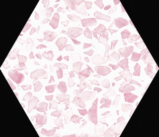 Riazza Hexagon Pink 23,2x26,7 cm