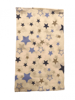 Bavlnená plienka biela s modrou potlačou - Hviezdičky, 70x80 cm