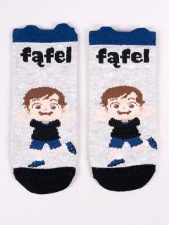 Bavlnené ponožky pre chlapčeka svetlo sivé, veľ. 6-12 mesiacov