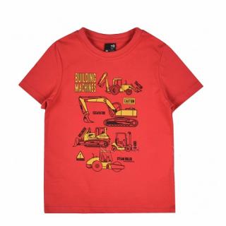 Bavlnené tričko krátky rukáv červené, veľ. 116