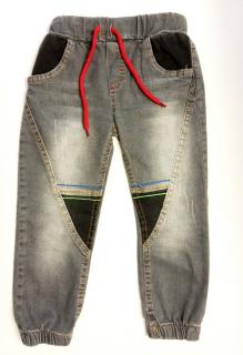 Chlapčenské elastické džínsy sivé, veľ. 110