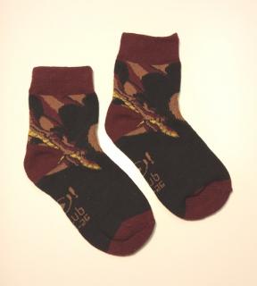 Detské bavlnené ponožky bordové, veľ. 21-23