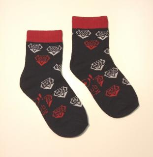 Detské bavlnené ponožky čierne, veľ. 21-23