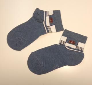 Detské bavlnené ponožky modré veľ. 21-23