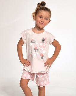 Detské letné pyžamo svetlo ružové - Myška, veľ. 92