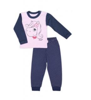 Detské pyžamo modré s ružovou - Pony, veľ. 86