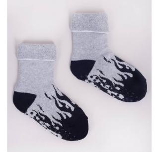 Froté ponožky protišmykové svetlo sivé, veľ. 23-26