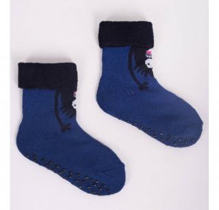 Froté ponožky protišmykové tmavo modré, veľ. 23-26