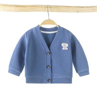 Modrý velúrový sveter pre chlapca, veľ. 80