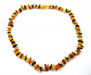 Jantárový náhrdelník 45 cm - prírodná, multicolor