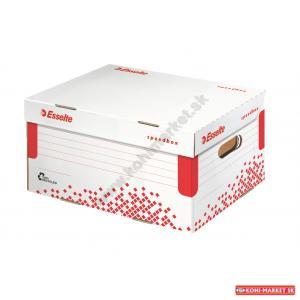 Archívna škatuľa Esselte Speedbox A4 so sklápacím vekom biela/červená