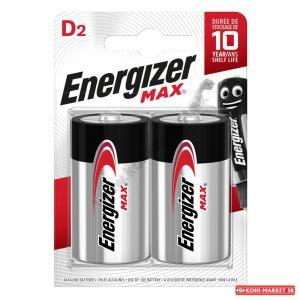 Batéria alkalická Energizer Max 1,5 V, typ D, 2 ks