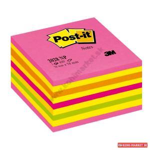Bloček kocka Post-it 76x76 neónová ružová mix