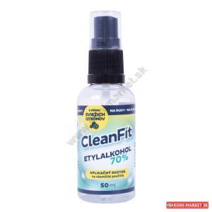 CleanFit dezinfekčný roztok Etylakohol 70% citrus s rozprašovačom 50 ml