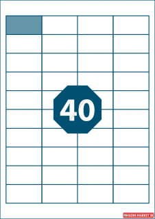 Etiketa 48,5x25,4 100ks No name 40ks na hárku +okraje