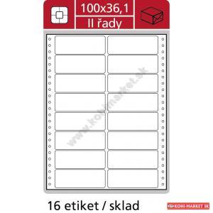 Etikety tabelačné 102x36,1mm APLI 2 radové