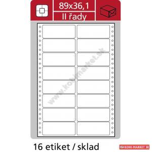 Etikety tabelačné 89x36,1mm APLI 2 radové