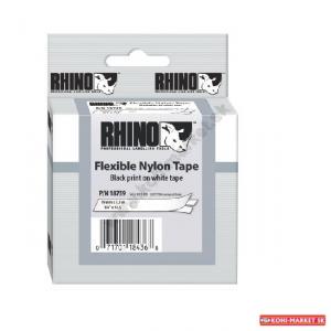 Flexibilná nylonová páska Dymo Rhino 19mm biela/čierna