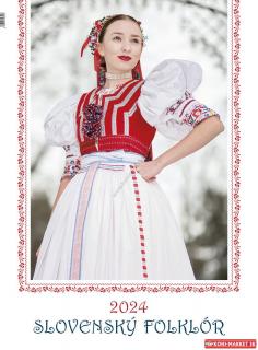 Kalendár nástenný Slovenský folklór 2024