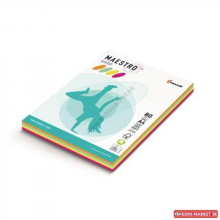 Kopírovací papier farebný A4 Maestro Color 80g MIX 4x50ks Neon
