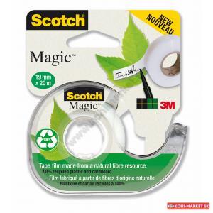 Lepiaca páska Scotch Magic neviditeľná popisovateľná 900 19mm x 20m s dispenzorom