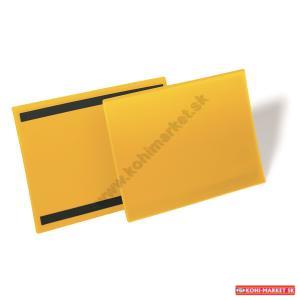 Magnetické vrecko na dokumenty 297x210mm na šírku 50ks žlté