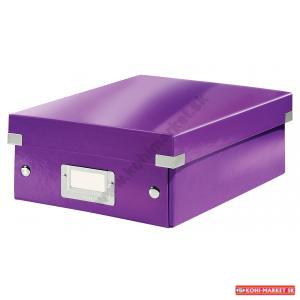 Malá organizačná škatuľa Click & Store purpurová