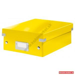 Malá organizačná škatuľa Click & Store žltá